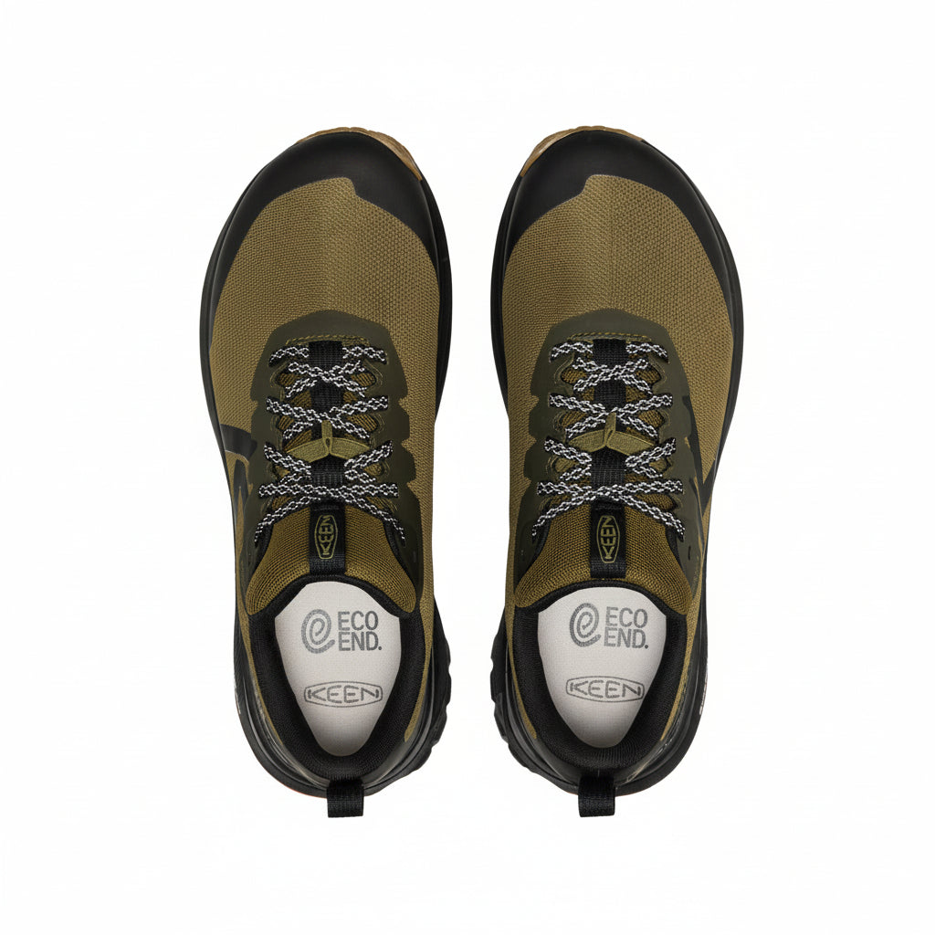 Zapatillas de trail running impermeables Roam para hombre Verde oliva oscuro/Ladrillo quemado