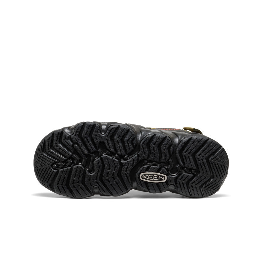 Sandalia de cuero Hyperport Fisherman para hombre Dark Olive/Black