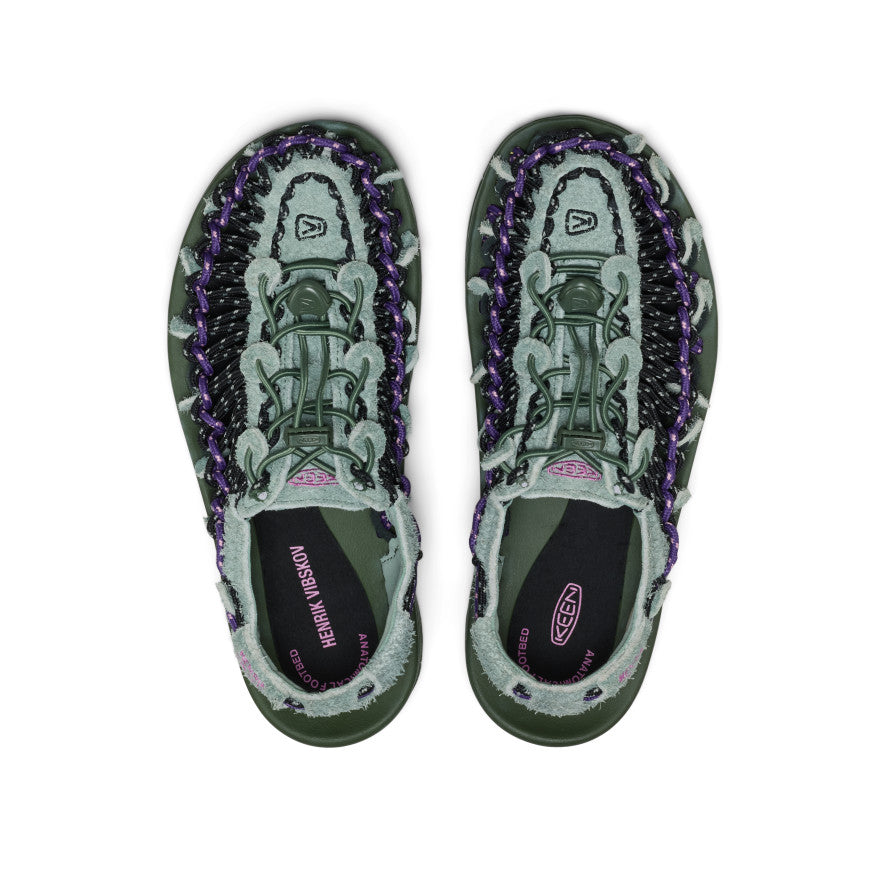 Zapatilla UNEEK x Henrik Vibskov de cuero unisex Green Spring -  4
