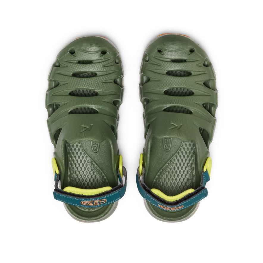 Zuecos HyperFLT para niños mayores Bronze Green/Orange Peel -  4